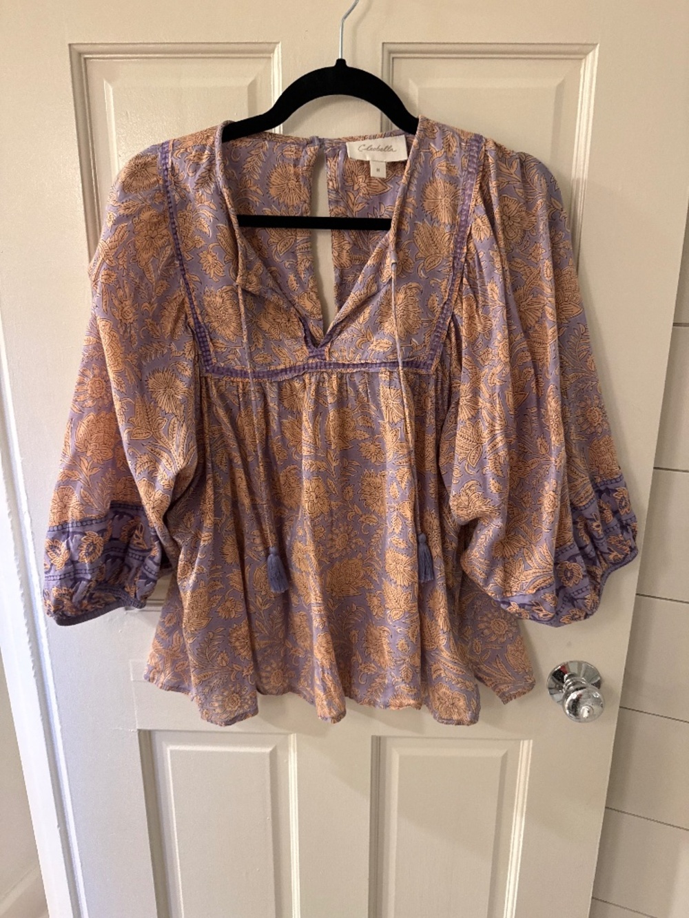 Cleobella Floral Block Print Top